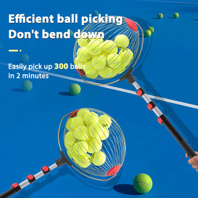 kwaliteit  Portable Roller Tennis Balls Picker Pickleball Pick-Up Bucket with Hook Ball Organizer Tool for Court fabriek