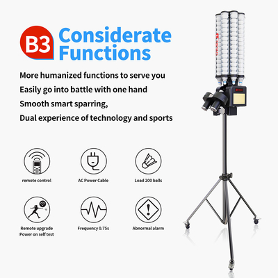 SIBOASI B3 Badminton Shuttlecock Feeder Machine Smart Badminton schietmachine voor de training