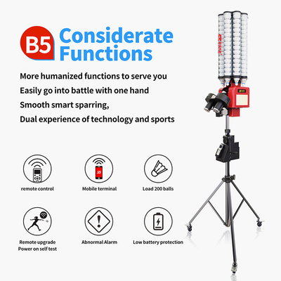 Nieuwe SIBOASI B5 Badminton Shuttlecock Feeder Machine Smart Badminton Shooting Machine voor training