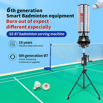 SIBOASI B7 Badminton Shuttlecock Feeder Machine Smart Badminton schietmachine voor de training