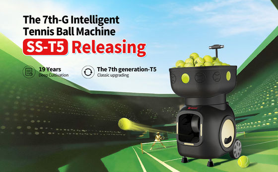 SIBOASI T5 APP Control Mini Shooting Tennis Machine Ball voor training