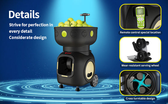 SIBOASI T5 APP Control Mini Shooting Tennis Machine Ball voor training