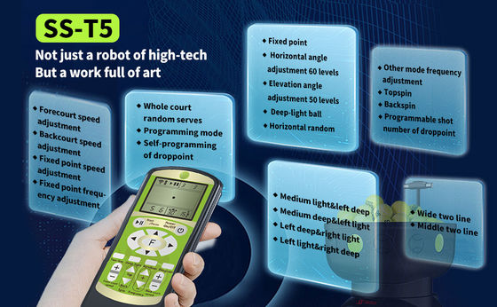 SIBOASI T5 APP Control Mini Shooting Tennis Machine Ball voor training