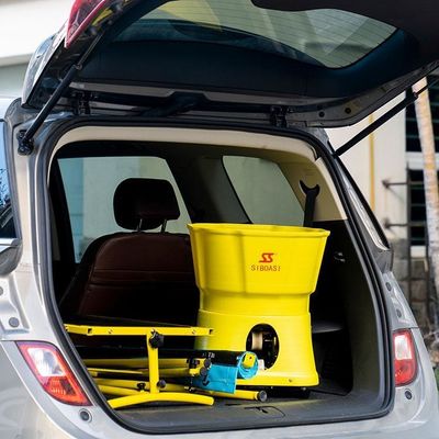80W gele Tennis het Voeden Machine, Regelbaar Mini Tennis Ball Server Speed