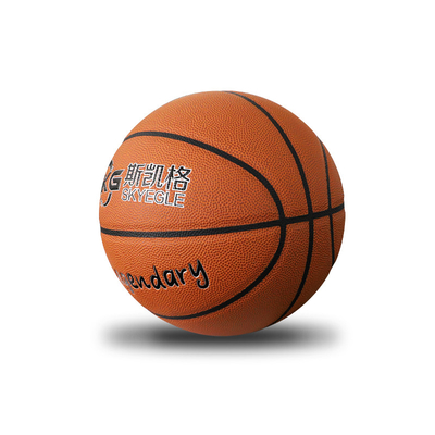 Aangepaste van het het Leerbasketbal van Logo Hygroscopic Pu Grootte 6 7 voor Opleiding